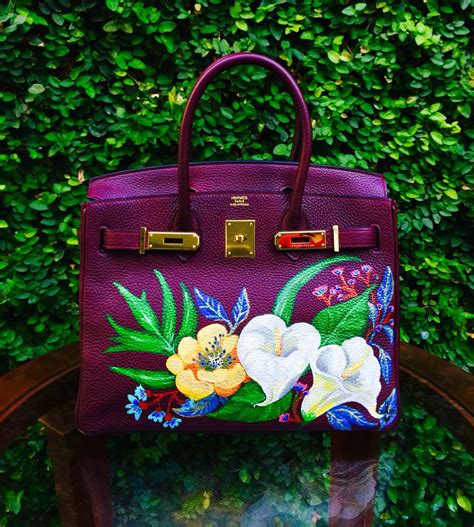 heart evangelista hand painted bag.